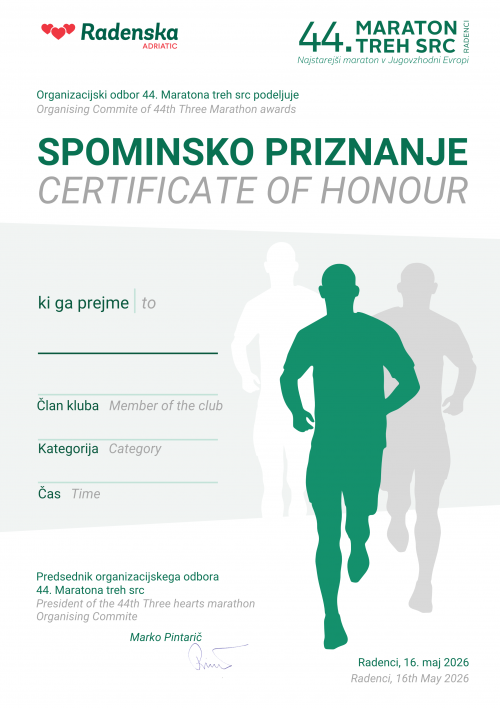 Maraton treh src - diploma 2026